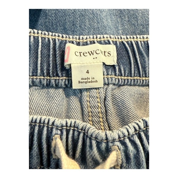 CrewCuts Denim Pull-On‎ Pants Elastic Waist Pockets Casual Kid Size 4 - Picture 3 of 5